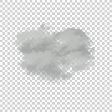 Realistic volumetric digital cloud rendering as PNG element Stock Illustration