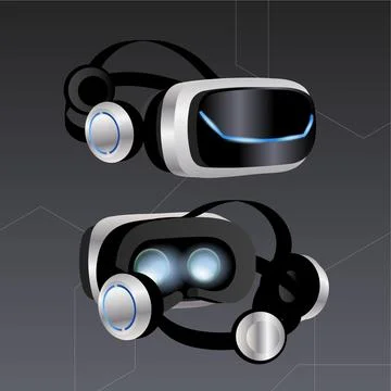 Realistic vr headset illustration Stockillustratie