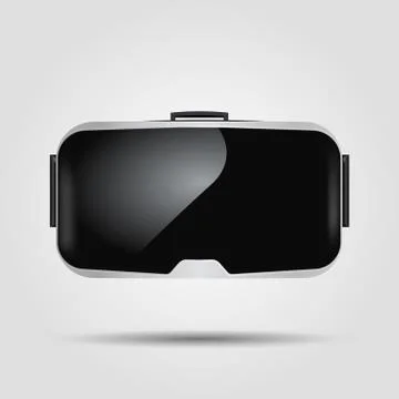 Realistic VR virtual reality glasses isolated on white background. VR gaming Stock Illustration