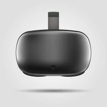 Realistic VR virtual reality glasses isolated on white background. VR gaming Illustrazione stock