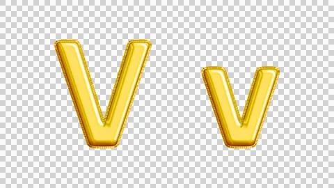 Realistic "Vv" Isolated Balloon Text Effect. Stock Illustration