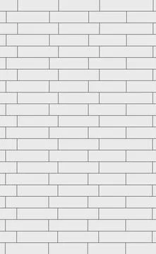 Realistic wall background, new white brickwork - Vector Stock Illustration