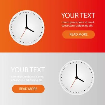 Realistic wall clock icon. Vector illustration eps 10 Stock-Illustration