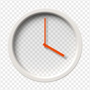 Realistic Wall Clock Stock Illustration