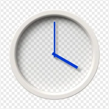 Realistic Wall Clock Stock Illustration