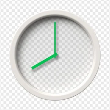 Realistic Wall Clock Stock Illustration