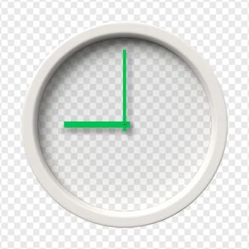 Realistic Wall Clock Stock Illustration