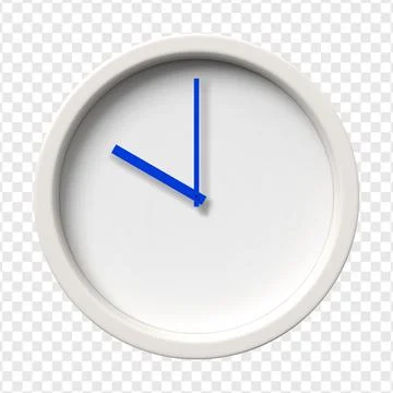 Realistic Wall Clock with white face Stock Illustration