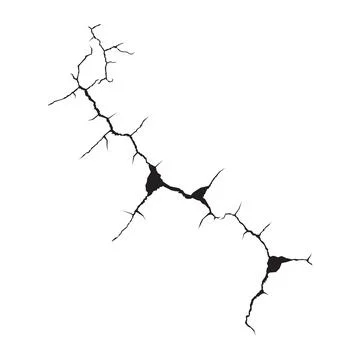 Realistic wall crack Stock Illustration