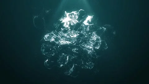 Realistic Water and bubbles under water effect Stock Footage 330481112
