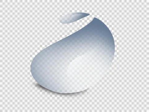 Realistic water drop isolated on transparency background ep10 Stock Illustration