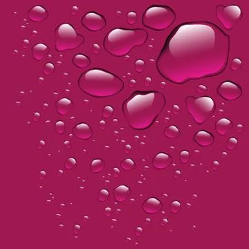 Realistic water drops isolated Stock Illustration