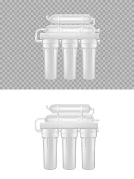 Realistic water filter, reverse osmosis system Stock Illustration