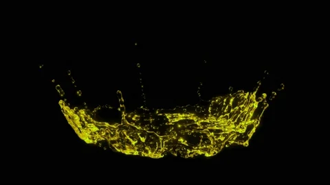 Realistic water splash on black Background. Stock Footage 231379004
