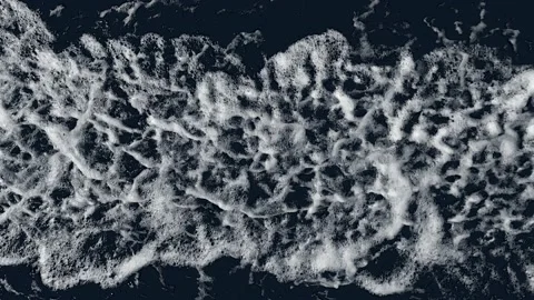 Realistic water transition of ocean waves on an alpha channel Stock Footage
