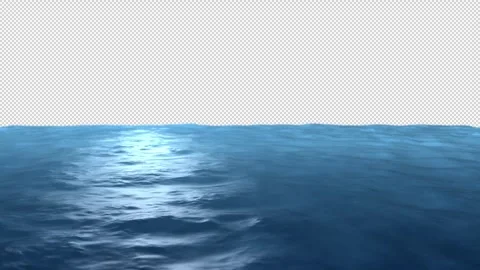 Realistic Water Waves Loop with Alpha – Ocean Surface Overlay Video stock 331299292