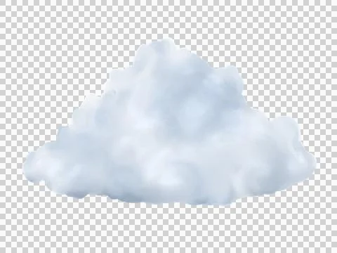 Realistic watercolor cloud isolated on transparency background ep06 Stock Illustration