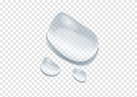Realistic waterdrop vectors isolated on transparency background ep68 Stock Illustration