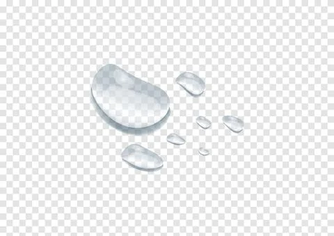 Realistic waterdrop vectors isolated on transparency background ep80 Stock Illustration
