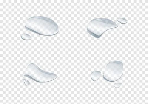 Realistic waterdrop vectors isolated on transparency background ep81 Illustrazione stock