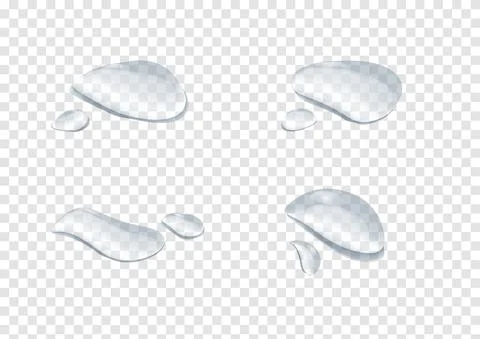Realistic waterdrop vectors isolated on transparency background ep82 Stock Illustration