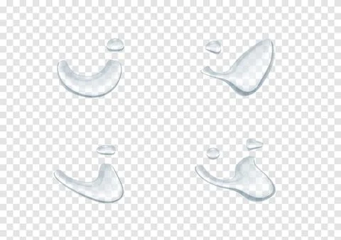 Realistic waterdrop vectors isolated on transparency background ep85 Stock Illustration