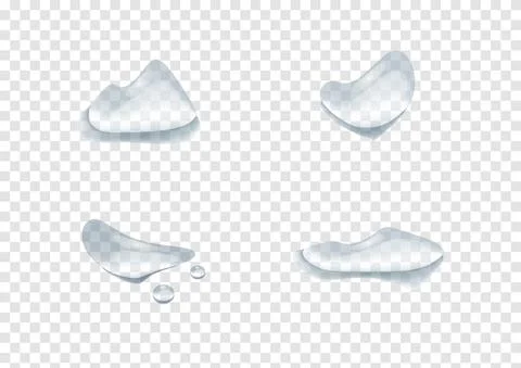 Realistic waterdrop vectors isolated on transparency background ep93 Stock Illustration