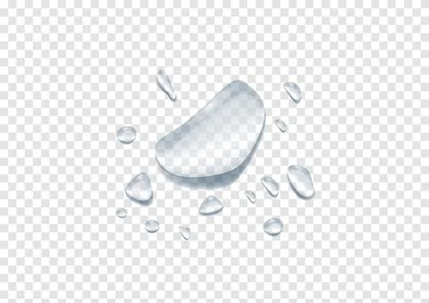 Realistic waterdrop vectors isolated on transparency background ep94 Stock Illustration
