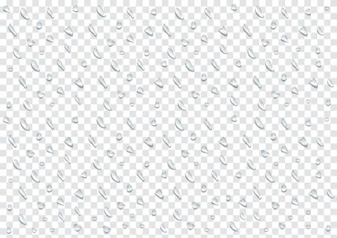 Realistic waterdrop vectors isolated on transparency background ep95 Stock Illustration