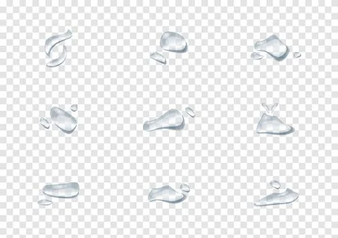 Realistic waterdrop vectors isolated on transparency background ep96 Stock-Illustration