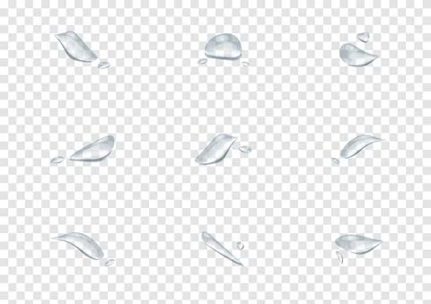 Realistic waterdrop vectors isolated on transparency background ep98 Stock Illustration