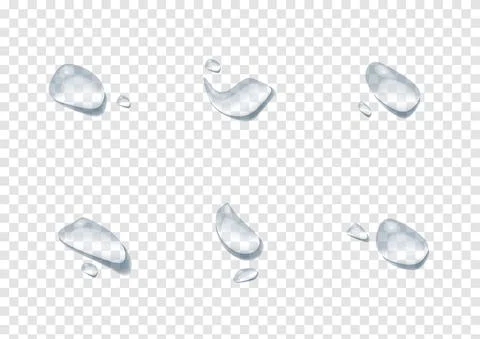 Realistic waterdrop vectors isolated on transparency background ep104 Stock Illustration