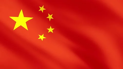 Realistic waving China flag. Slow motion. Close up. Flag background. 59,94 fps Stock Footage 172250076
