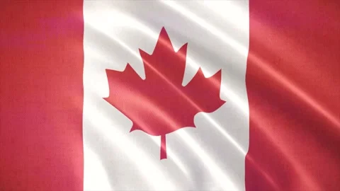 Realistic waving flag of Canada. Seamless Loop. Stock Footage 172139062