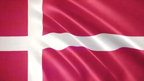 Realistic waving flag of Denmark. Seamless Loop. Stock Footage 172139170