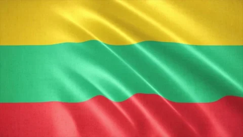 Realistic waving flag of Lithuania. Seamless Loop. Vídeos de archivo 172139484