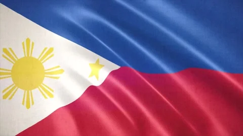 Realistic waving flag of Philippines. Seamless Loop. 動画素材 172139812