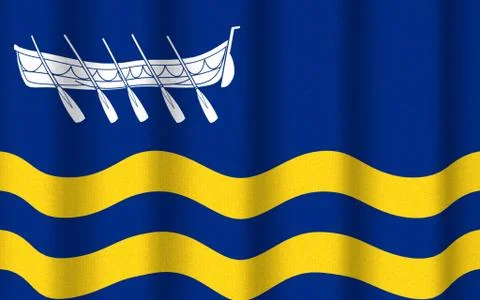 Realistic waving flag of Saint Annes on Sea Stock Illustration