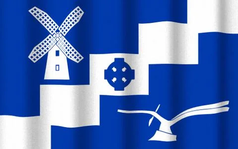 Realistic waving flag of Staining Stock Illustration
