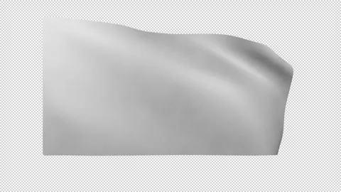 Realistic Waving Flag in Wind Seamless Alpha Stock Footage 346812605