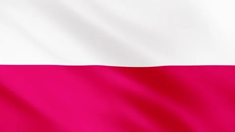 Realistic waving Poland flag. Slow motion. Close up. Flag background. 25 fps Stock Footage 172292891