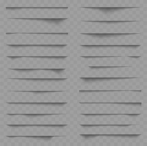 Realistic web elements frames soft shadows overlay effects. Vector Stock Illustration