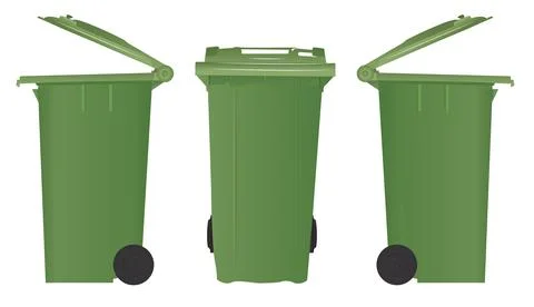 Realistic Wheelie Bin Ilustración de archivo