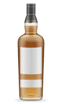 Realistic whiskey bottles Stock Illustration