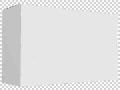 Realistic White Box 3D Rendering Mockup Template Stock Illustration