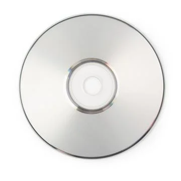 Realistic white cd template isolated on white background with clipping path Stock Photos