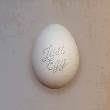 Realistic white chicken Egg Stock Illustration
