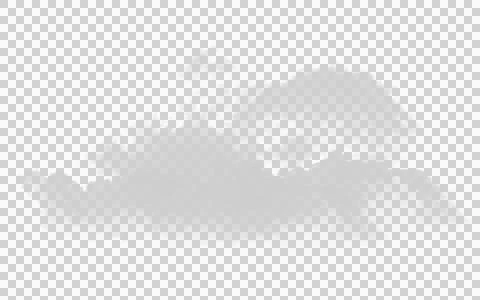 Realistic white cloud isolated transparent background Ilustração Stock