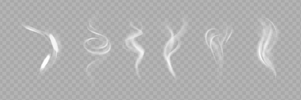 Realistic white cloud or fire smoke in the sky and vector イラスト素材