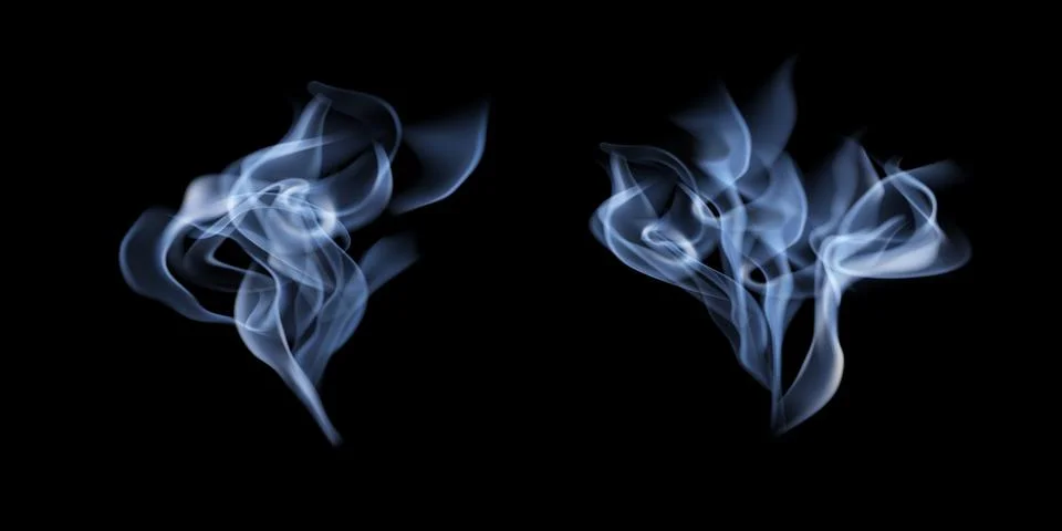 Realistic white cloud or fire smoke in the sky and vector weather element on イラスト素材